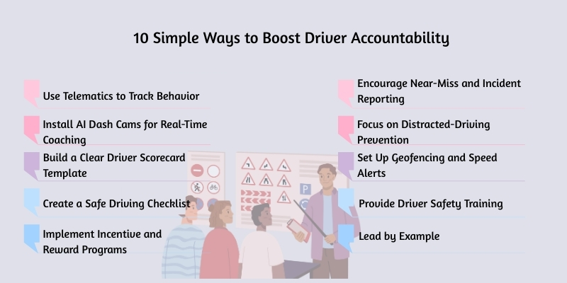 10 Easy Ways to Boost Driver Accountability and Road Safety