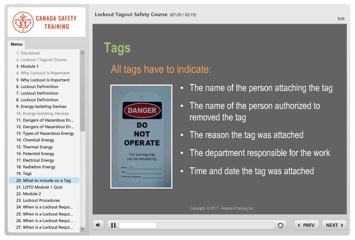 Lockout Tagout Training